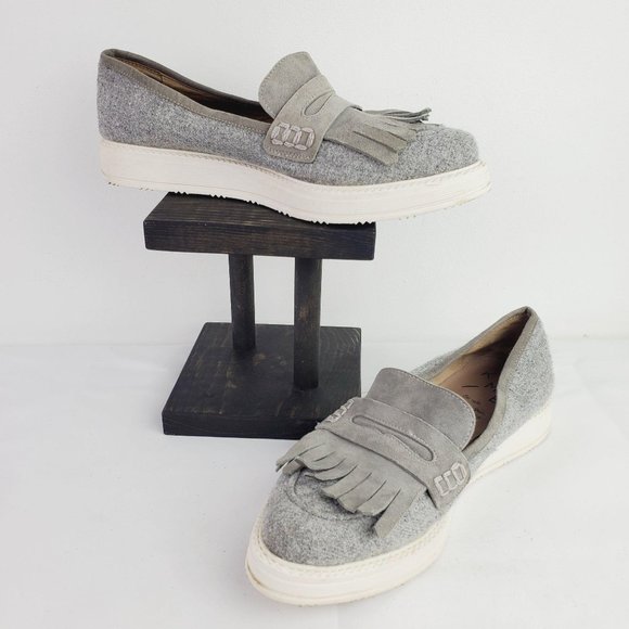 Anthropologie KMB Shoes - Anthro KMB Kipper Fringe Slip on Suede Loafers 8